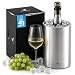 Beyond Weinkühler aus Edelstahl Flaschenkühler für Wein Champagner & Sekt-Flaschen, Doppelwandiger Sektkühler Getränkekühler für Weißwein, Geschenk-Set Männer Frauen Weinzubehör Geschenkidee – Silber