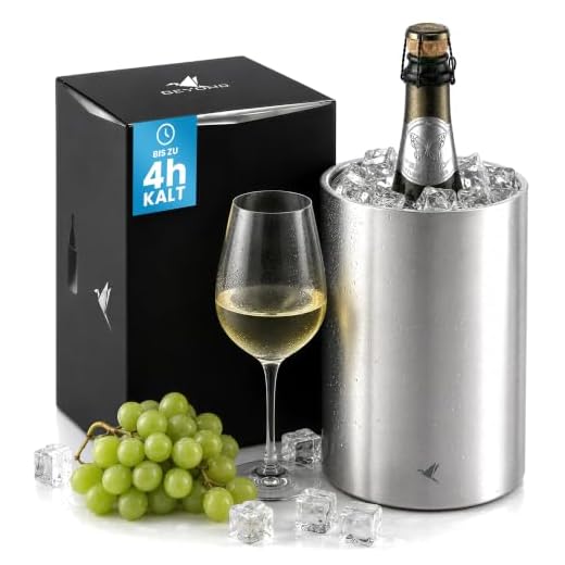Beyond Flaschenkühler für Wein und Sekt Flaschen - Doppelwandiger Edelstahl - Weinkühler, Sektkühler, Champagnerkühler