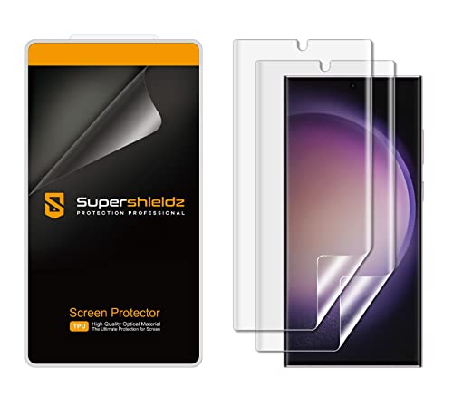 Supershieldz (2 Pack) Designed for Samsung (Galaxy S23 Ultra) Screen Protector High Definition Clear Shield (TPU)