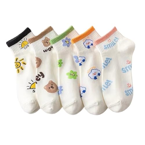 Image of Women's Ankle Socks for Casual & Sports Multicolor Odour Free Fancy Multi design Socks Pack
