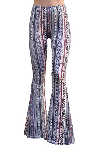 Daisy Del Sol High Waist Comfy Stretch Boho 70s Bell Bottom Fit to Flare Lounge Yoga Pants