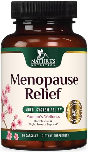 Menopause Supplement for Women - High Potency Vitamin D & B6, Menopause Relief Support with Probiotics, Black Cohosh, Dong Quai - Mild Hot Flashes & Night Sweats Support, Bottled in USA - 60 Capsules