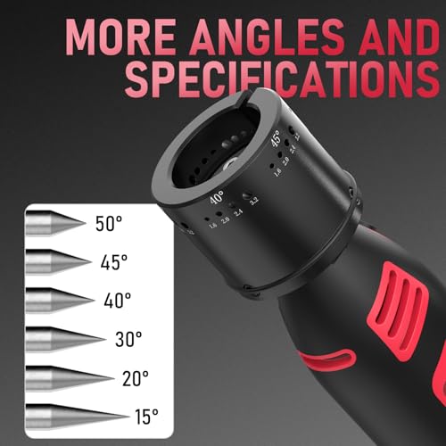 Image of YESWELDER 110V Tungsten Electrode Sharpener, LED Display, 6 Angles 4 Sizes | Handheld Electric, Durable CNC Aluminum Alloy Head, TIG Welding Rotary Tool With Flat Grinding Block Cut-Off Slot