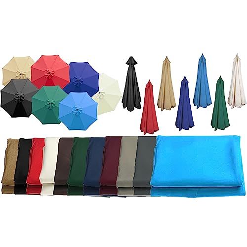 Toile de parasol déporté 3m navy rechange imperméable et anti-UV