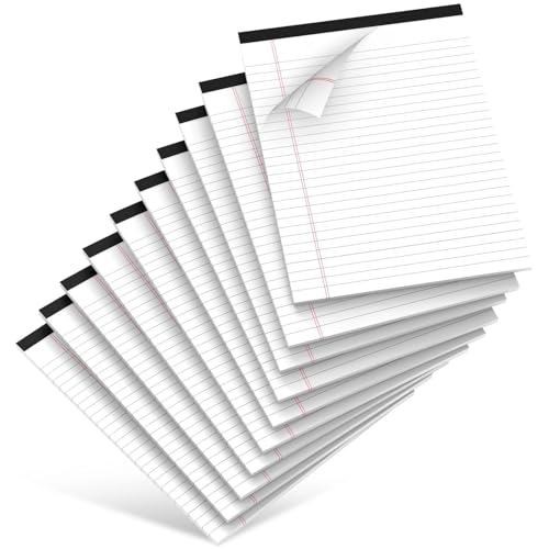 10PCS Notepad 8.5 x 11 White Lined Paper, 8.5 x 11 Legal Pads 30 Sheets/Pad, Office School Note Paper, Wide Ruled Writing Pad for Meetings, Homework, Journaling and Daily Notes(A4  image 4