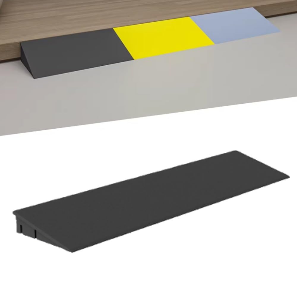 Rampe De Fauteuil De Plastique Rampe De Seuil Antidérapante Rampe D'entrée, Rampe De Bordure Portable pour Salle De Bain, Portes, Entrée De Garage(Black,50x16x6cm)