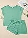 SHEWIN Women Two Piece Sets Summer Solid 2 Pcs Short Set Business Casual Trendy Fashion Clothes Airport Work Lounge Matching Outfits 2026 Oversized Clothing Size S, Green