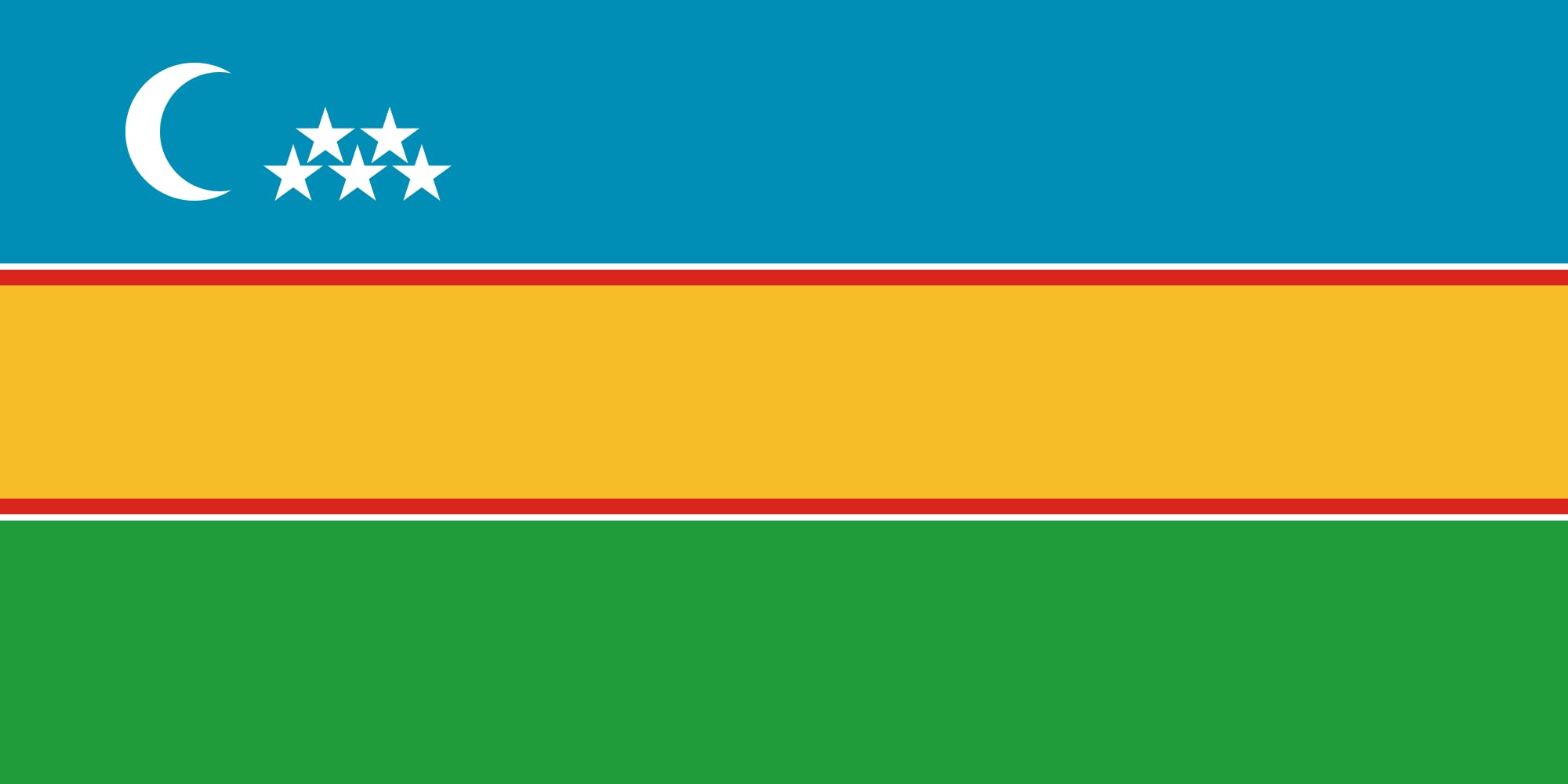 Drapeau Karakalpakstan pour décoration murale de salon et événements culturels