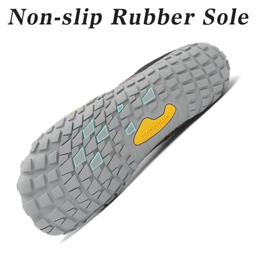 Miniatura 6 de Saguaro Hombre Mujer Barefoot Zapatillas De Trail Running Minimalistas Zapatillas De Deporte Fitness Zapatos Descalzos Para Correr En Montaña Escarpines De Agua, Rosa Magenta, 39 Eu