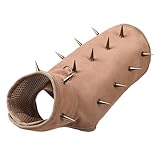 Dog Spike Vest - Dog Harness Protection Vest with Removable Spikes, Adjustable Pet Costume | Dragging Dogs Vests with Reflective Strip for Training Outdoor Hiking Walking Security