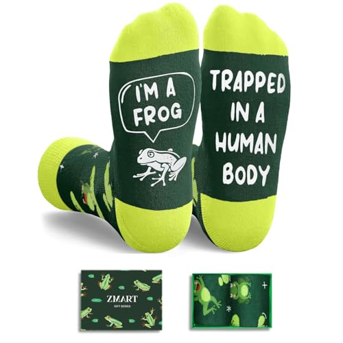 Zmart Frog Gifts for Women Men - Frog Socks Sea Animal Gifts Stocking Stuffers for Teens