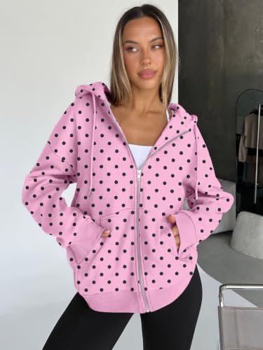 Image of Trendy Queen Womens Oversized Zip Up Hoodies Y2K Fall Sweatshirts 2026