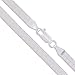 Verona Jewelers Sterling Silver 5.5MM Flexible Herringbone Necklace Flat Snake Magic Chain - Smooth Flat Chain for Men and Women (28.00)
