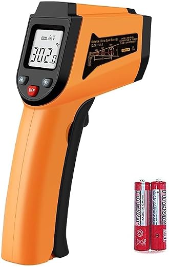 Laser Infrared Thermometer Non-Contact Digital Temperature Gun-50°C to 400°C(-58°F to 752°F) IR Thermometer for Industria...