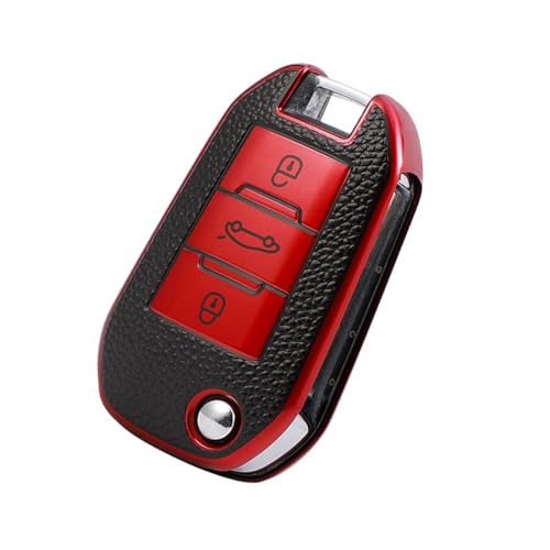 Coque de clé Peugeot et Citroën en silicone TPU souple à 3 boutons