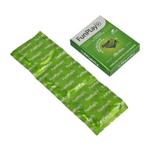 Image of Funplay Aloevera Dotted Condoms 3 PCS | Textured Latex Condoms with Dots | Aloevera Lubricated Surface | Comfortable Fit | Compact and Travel Friendly Pack | For Men