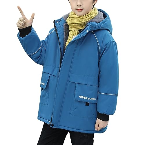 Boys Waterproof Winter Parka Coat Hooded Puffer Fleece Lined Jackets3