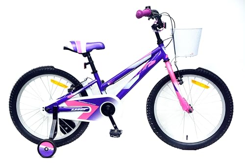 DEPORBIKES Bicicleta 20 Pulgadas niña | Bicicleta niña 6-9 años + Frenos V-Break + Estabilizadores + Cuadro Acero | Segura y Resistente