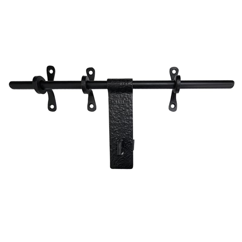 Adonai Hardware 18 Inch "Jaazaniah" Antique Iron Hand Forged Aldrop with Texture - Black Powder Coated-image-39