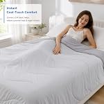 Cooling Comforter Twin Size, Double-Sided Cool Design for Hot Sleepers, Lightweight & Breathable Comforter for Night Sweats, Cool to the Touch Cover, 68 x 90 Inches