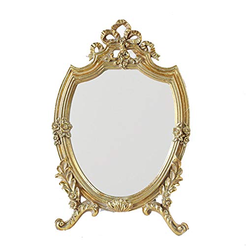 Preisvergleich Produktbild XX Xiaoxiao Kosmetikspiegel, Desktop-Einseitig Folding Kosmetikspiegel Retro bewegliche Schönheits-Spiegel-Geschenk-Dekoration Kosmetikspiegel (Color : A)