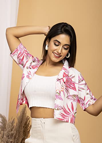 Image of Women's Pure Cotton Digital Printed Regular Fit Shirt
