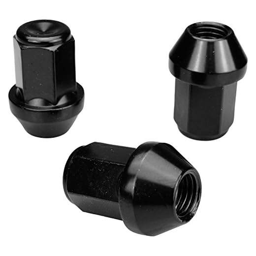 20 Écrous de Roue Écrous de Roue Noir M12x1,5 Longueur de Tige 34mm Cône 60° Cone Composite Sw19