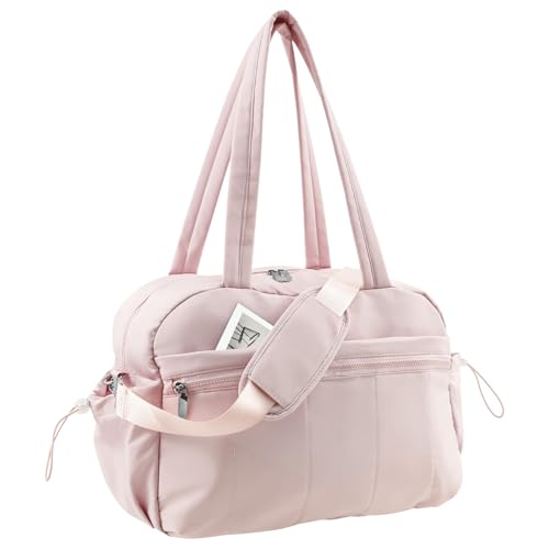 Bolsa de ginástica de grande capacidade, de nylon, bolsa de treino com alça ajustável, bolsa de treino feminina com compartimento seco e molhado para viagens, fim de semana, atividades ao ar livre