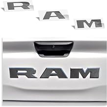 RAM Tailgate Emblem Overlay Decal Stickers 2025-2026 Ram 1500 Color Granite Crystal Metallic