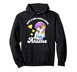 Just A Girl Who Loves Anime Manga Teen Girls Women Pullover Hoodie