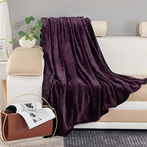 Home Must Haves Purple Full Size Solid Flannel Throw Plush Cozy Super Soft Warm Bed Blanket #TOP2