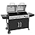 Royal Gourmet ZH3002N Dual Fuel Propane Gas and Charcoal Grill Combo, 3-Burner 25,500-BTU, Outdoor Barbecue Cooking, Black