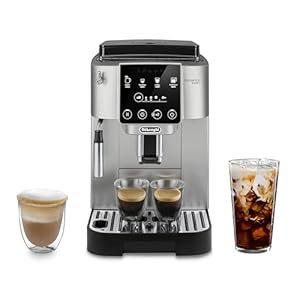 De’Longhi Magnifica Start Automatic Espresso & Coffee Machine with Manual Milk Frother for Latte, Cappuccino, Built-in Grinder, Silver, ECAM22022SB