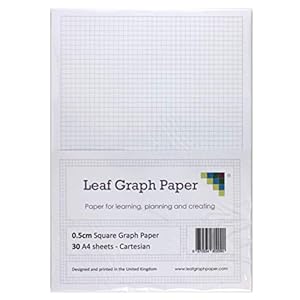 Leaf Graph Paper A4 Millimeterpapier, 30 Blatt