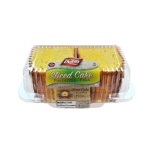 Cake Sliced Pineapple - Breakfast Pre-Sliced Cakes Box - Naturally