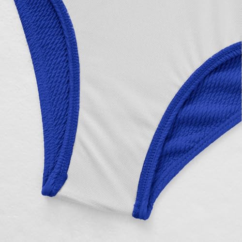 Image of Weixinbuy Girls Swimsuit Color Block Bathing Suit Adjustable Strap Two Pieces Bikini Swimsuits Beach Swimwear for Girls 9-16Y