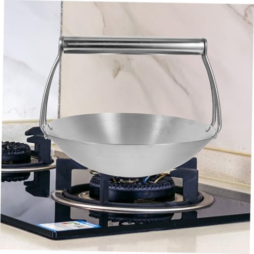Wok de acero inoxidable con barra para colgar miniatura 4