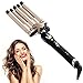 3 in 1 Curling Iron Set with 2 Interchangeable Curling Wand Ceramic Barrels and Hair Straightening Brush and Heat Protective Glove
