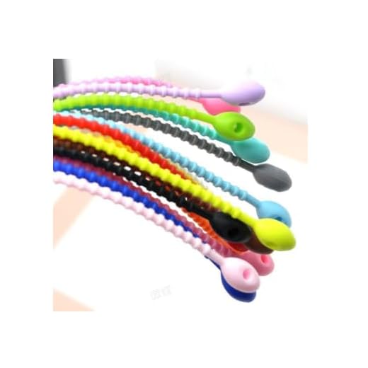 30 Silicone Cable Ties - 4.7-inch Reusable Rubber Cable Ties | Cord Organizer | Snake Clip Design for Cords and Snacks (Colorful)