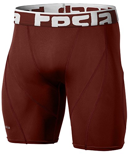 TSLA Men's Athletic Compression Shorts, Sports Performance Active Cool Dry Running Tights, Zero Brick, X-Small