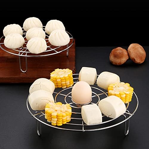 BEAUTIFABLE 2pcs Cooking Racks Round Steam Racks Stainless Steel Steam Basket Single-Layer Grill Rack Grid Steamer Insert Cooking Rack for Air Fryer Pot Rack Pressure Cooker Oven