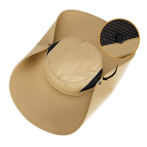 Leotruny Women Super Wide Brim Sun Hat Upf50+ Waterproof Bucket Hat For Fishing thumb #4