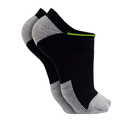 Kit com 3 Pares de Meias Invisível Preta com Detalhe Neon (39 a 43, Preto)