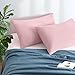 MILVOWOC 2Pcs Brushed Microfiber Standard Pillowcases - 20 x 26 Inch, Dusty Pink Pillow Case Set Non Slip Envelope Pillow Cover with Moisture Absorption and Anti-Wrinkle