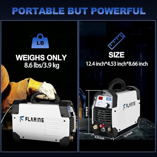 FLARING Plasma Cutter,65Amp Non-Touch Pilot Arc Plasma Cutter Machine 120V/240V Dual Voltage Plasma Cutters,1/2"(12.7mm) Clean Cut 4/5"(20mm) Severance Cut with Consumable Set Update 5th FC650DL