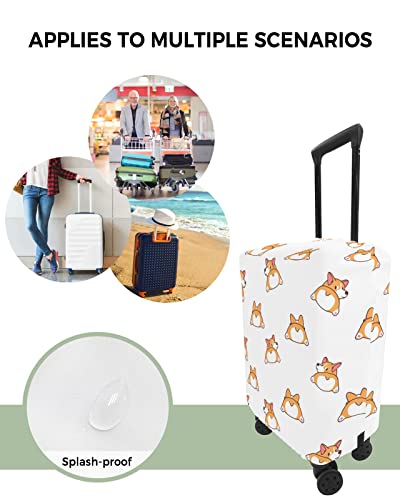 Travel Luggage Cover X-Large Suitcase Cover Fit for 29-32 Inch Luggage Luggage Protector Suitcase Cover Scratchproof Cute Cartoon Corgi Ass Luggage Cover Protector for Suitcase4