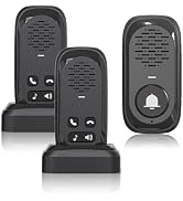 Wireless Intercom Doorbell,Doorbell Voice Intercom 984ft Range,Duplex Intercoms Wireless for Home...