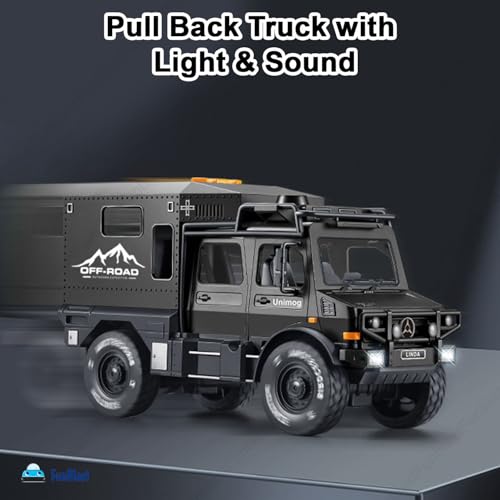Image of FunBlast Military Truck Toy for Kids, Off Road Army Vehicle Trucks Toys, Friction Power Toys Battle Field Trucks with Light & Sound for 3+ Years Old Boys, Girls, Kids Toy (Black)
