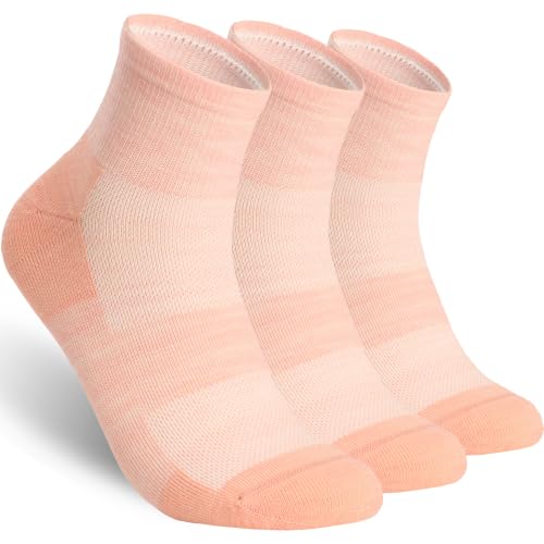 Image of 90% Merino Wool Breathable Running Ankle Socks for Men Women 3 Pairs