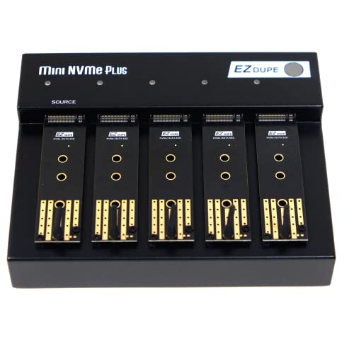 Image of EZ Dupe 1 to 4 M.2 Duplicator - M.2 NVMe / M2 SATA NGFF (PCIe /ACHI NVMe) B Key, M Key, B+M Key 2230 2242 2260 2280 Module Internal SSD Cloner Copier 45MB /Sec MiniNVMe Plus